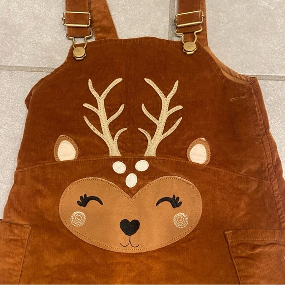 Adventure Wear by Copper Key Girl’s Corduroy Deer Dress Size 5 Brown Overall - Picture 3 of 10